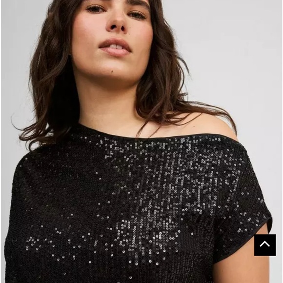 Torrid Off Shoulder Sequin Top - Picture 5 of 5
